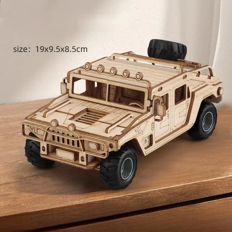 Modelo de Carro de Madeira 3d, Kit de Montagem Mecânica Faça Você Mesmo MDUG (estilo 3)