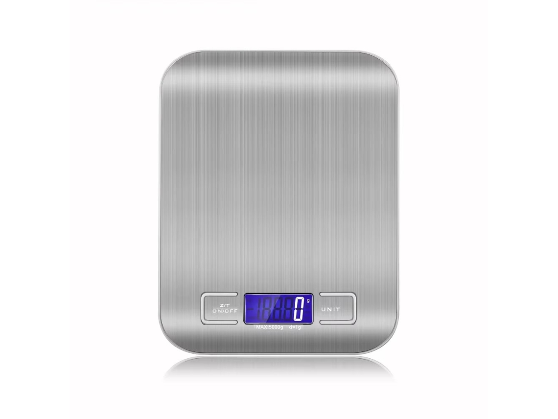Balança De Cozinha Digital Eletrônica Com Visor Led, Capacidade De 10 Kg E 5 Kg/1 G, Painel Em Aço Inoxidável, Ideal Para Pesar Jo Aquaforge
