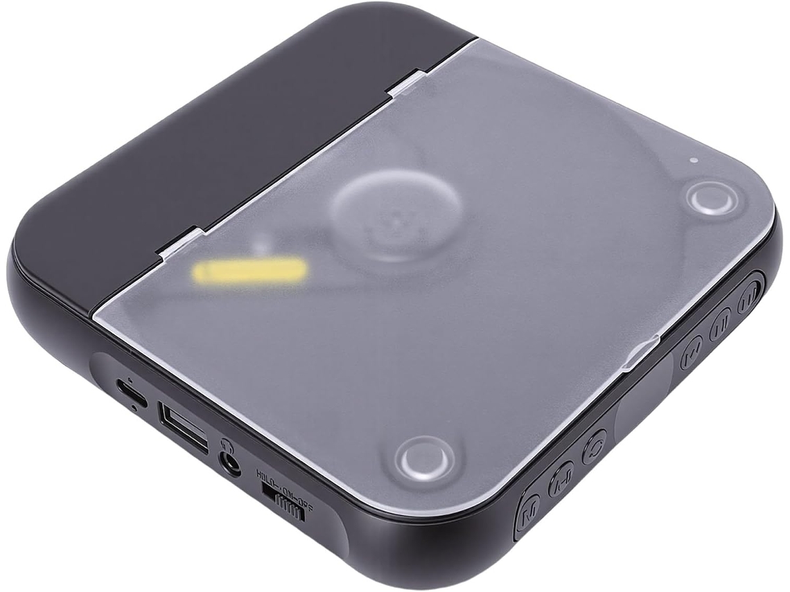 Leitor De Cd Portátil Bewinner Com Duas Caixas Som Estéreo, Leitor De Cd Bluetooth 5 3 Recarregável Com Fones Ouvido