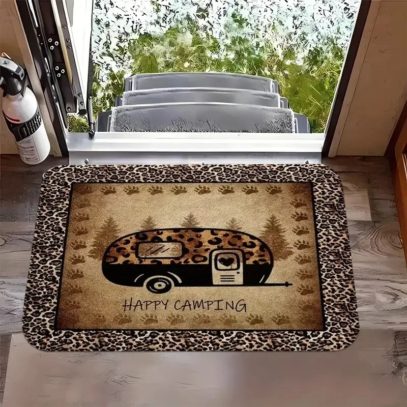 Tapete Decorativo Para Porta De Entrada Em Formato De Autocaravana (estilo 1, 40x60cm), Tapete De Boas-vindas Para Exterior.