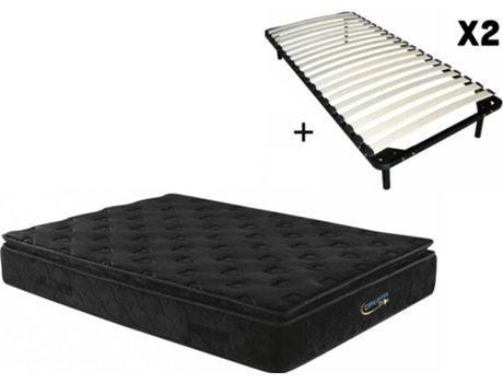Pack Somier e Colchão DREAMEA PLAY Black Dream (Preto - 180x200 cm)