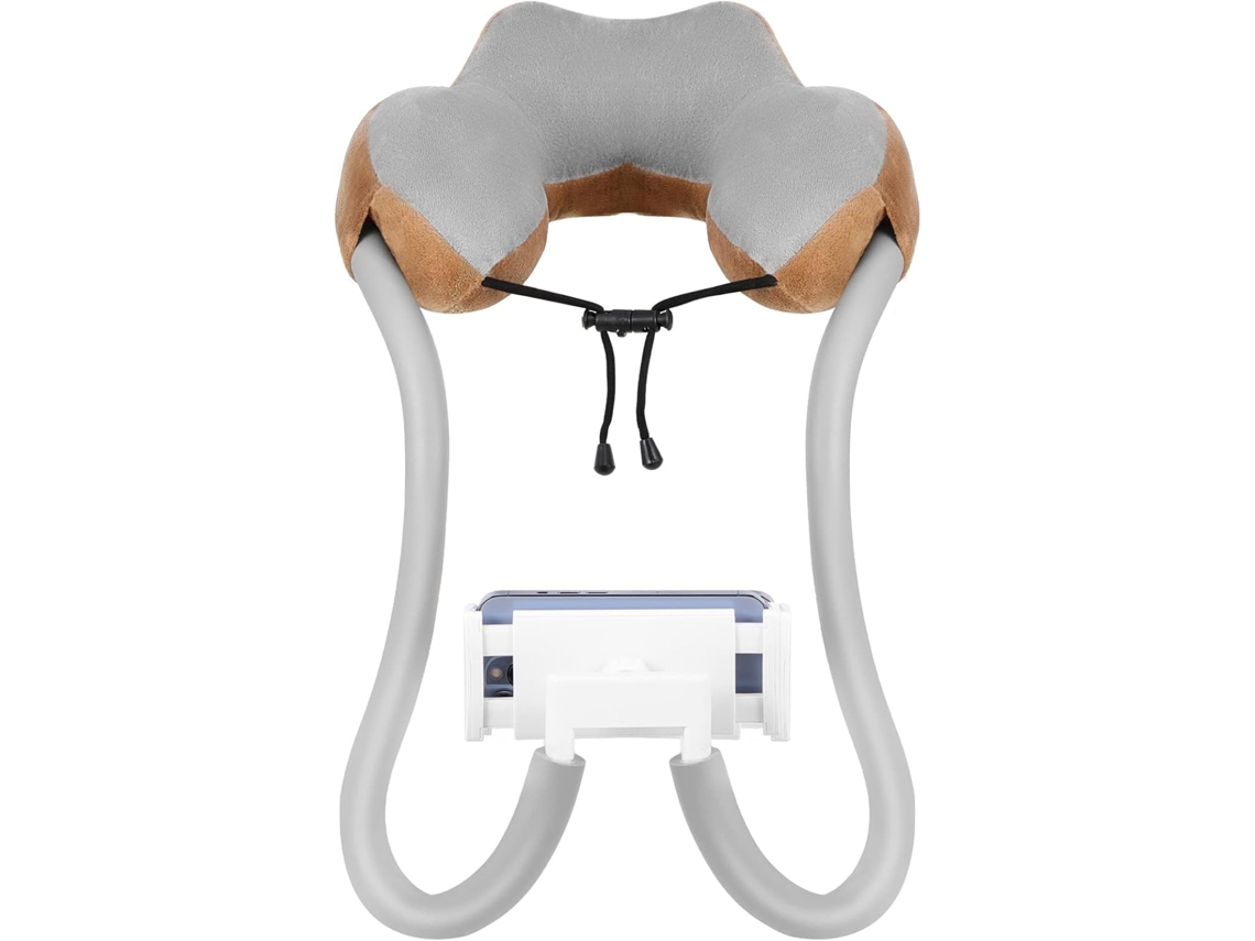 Lurelia Almofada De Pescoço Com Suporte 18 Cm 28 Cm Ajustável Flexível Rotação 360° Castanho