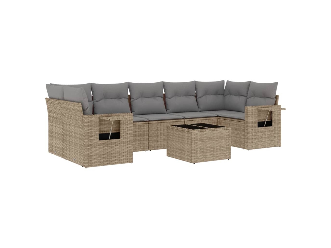 Garden Sofa Set, Garden Sofa Sets Vidaxl Bege Rattan / Vime (n/a)