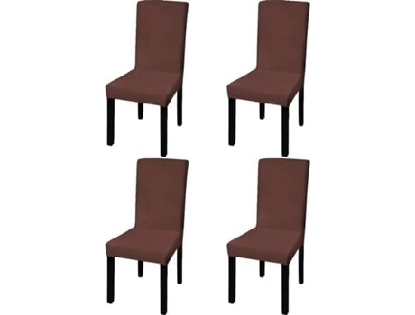 Capa Extensível VIDAXL para Cadeiras (Castanho - 45 x 45 x 55 cm)