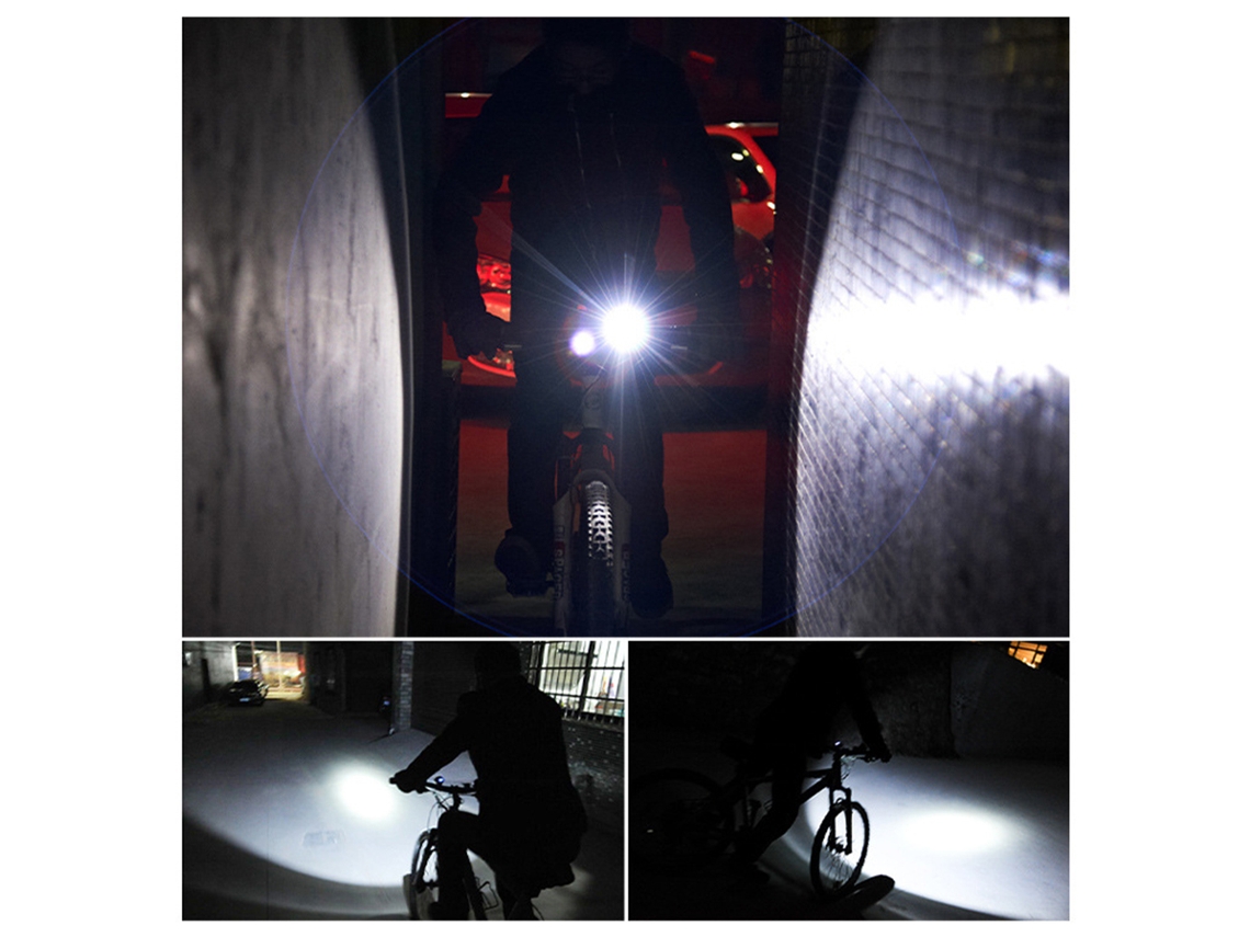 Farol Dianteiro para Bicicleta com Buzina de 1000 Lúmenes Usb S/MARCA