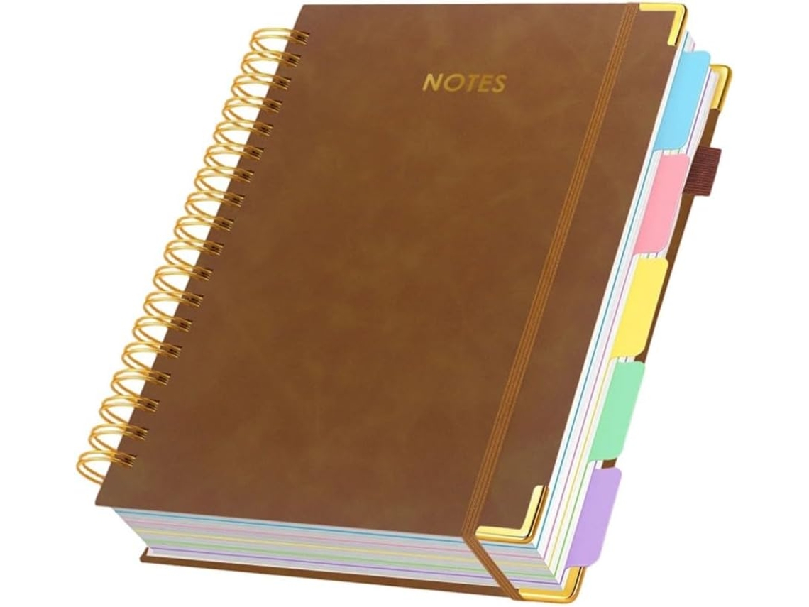 Caderno Espiral Marrom Seguro