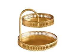 Prato Decorativo LAXISCREED de Biscoitos Dourado de Cobre