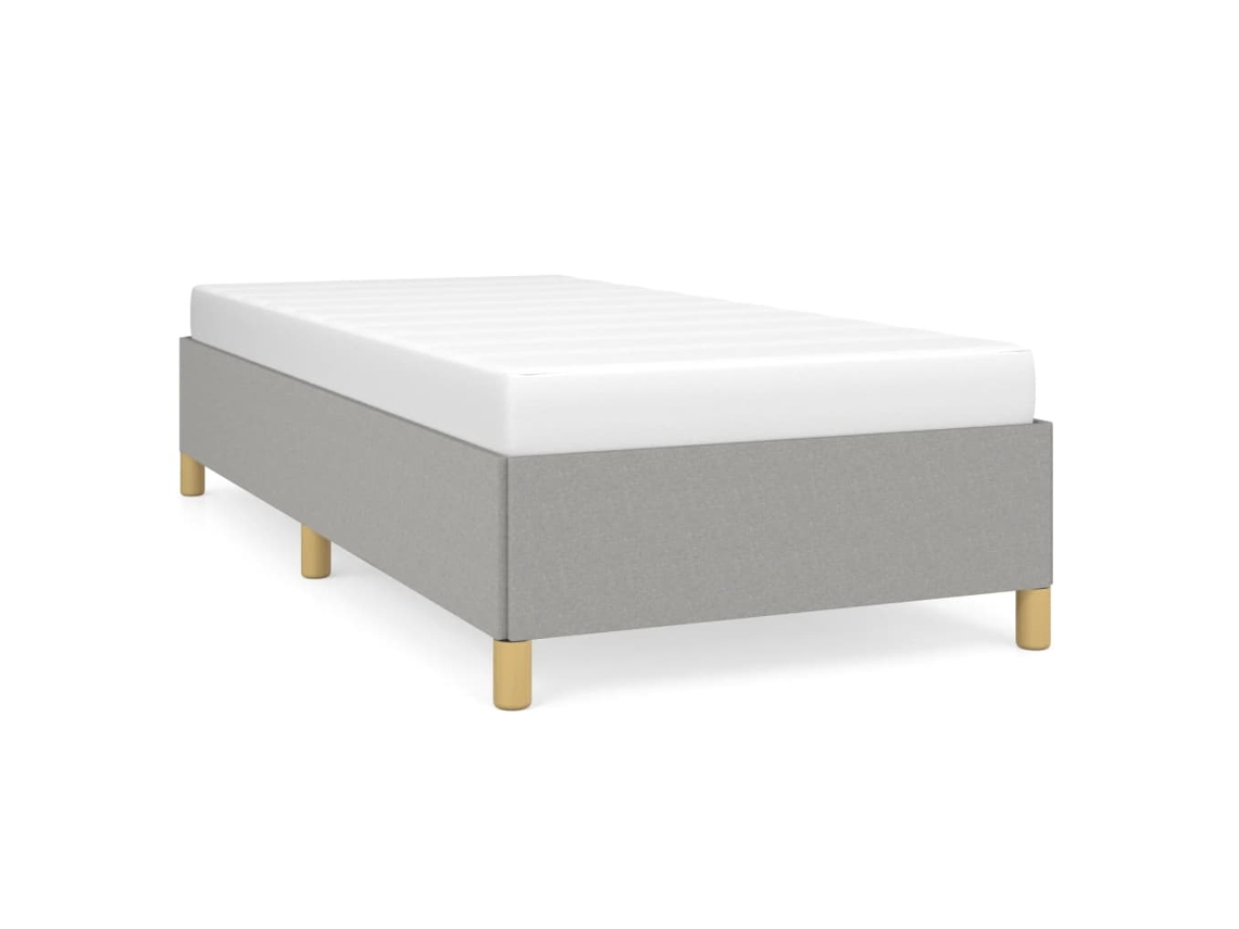 Estrutura de Cama Tecido Cinzento Claro MAISON EXCLUSIVE (100x200 cm)