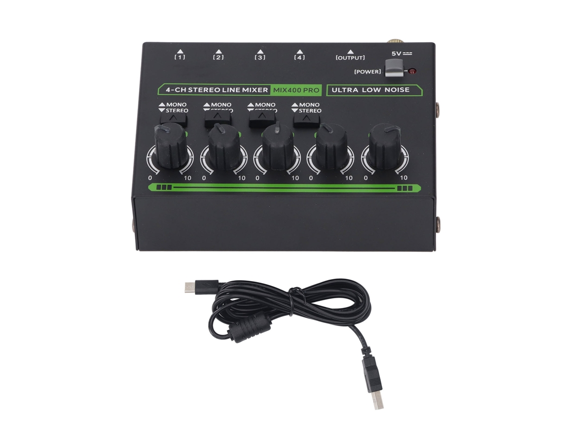 Mixer 4 Canais Estéreo Ultra Baixo Ruído LAXISCREED