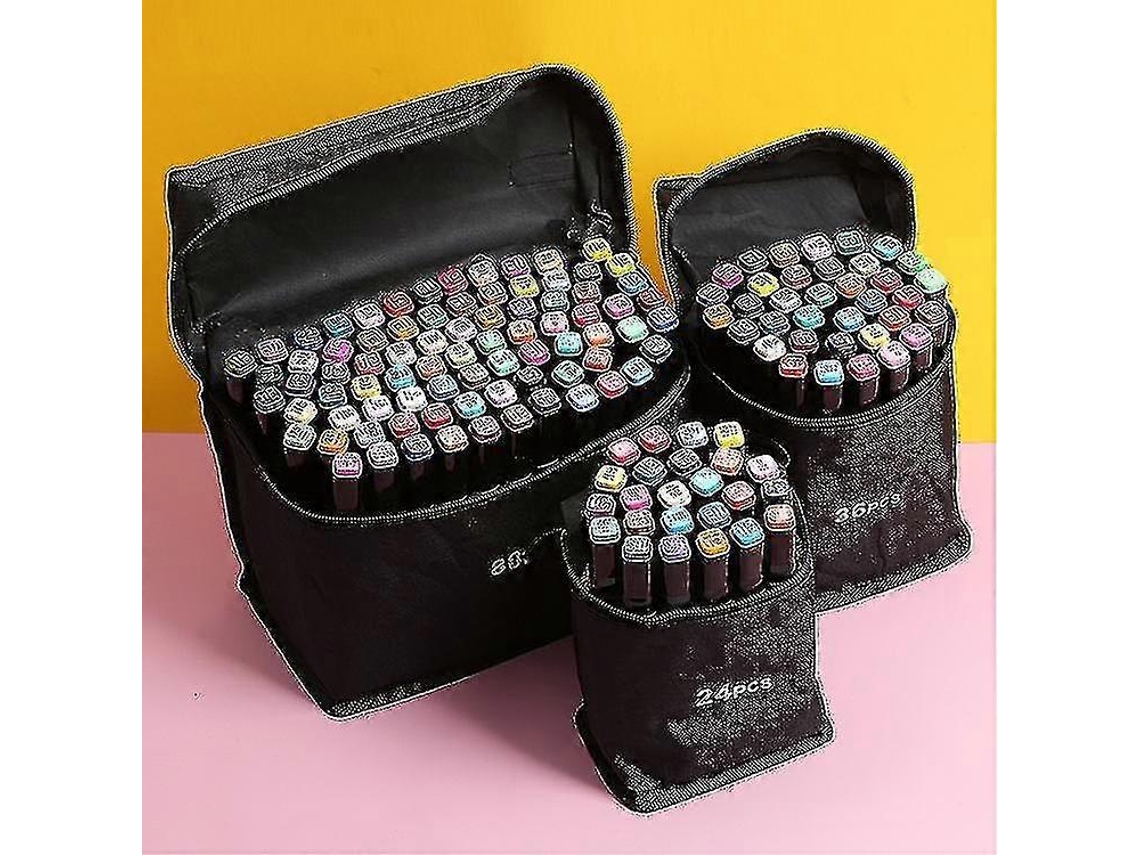 Conjunto De Marcadores Artísticos A Base De Álcool Para Esboços E Grafites. Olysi Shop (12, 30, 40, 60 E 80 Peças)
