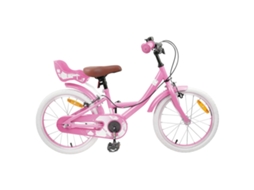 Vidaxl Bicicleta Infantil 18 Polegadas Para 5-7 Anos Rosa Claro