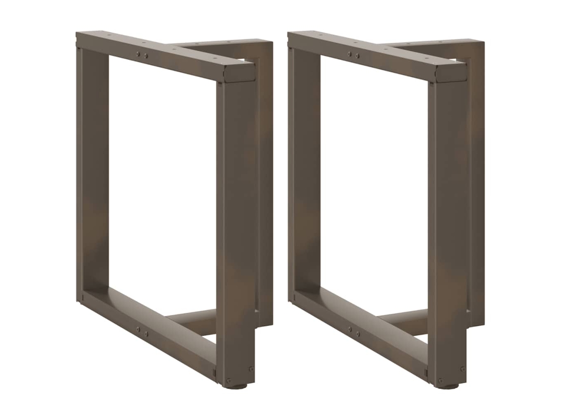 Vidaxl Pés De Mesa De Jantar Em Forma De T, 2 Peças, Preto, 70x35x(72-73) Cm, Aço