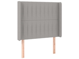 Cabeceira de cama MAISON EXCLUSIVE com tecido Abas Light Cinzento (93x16x118 cm)