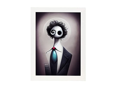 NACNIC Valient Admigador Placa T Burton Ilustrações De Profissões E Negociações Inspiradas Na Arte Gótica E Escura A3 Marco Blanco