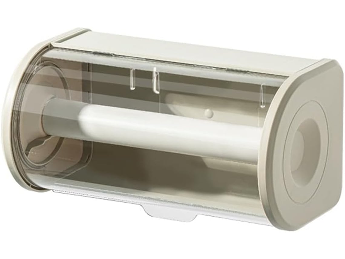 Organizador De Papel Toalha Para Banheiro, Suporte De Parede Para Rolo Grande Com Tampa Transparente Gokoco