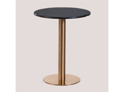 Sklum Round Marble Cosmopolitan Bar Table Mármore     Oro Rosa     Ø60 Cm              Mármore Nero Marquina