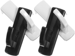 Suporte Para Fones De Ouvido Labrimp De Plástico Preto, Conjunto De 4 Peças. Gancho Leve E Simples Para Pendurar