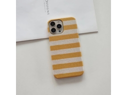 Capa Rígida Para Iphone 17 Pro Com Listras Amarelas E Blocos De Cor Para Dissipação De Calor.