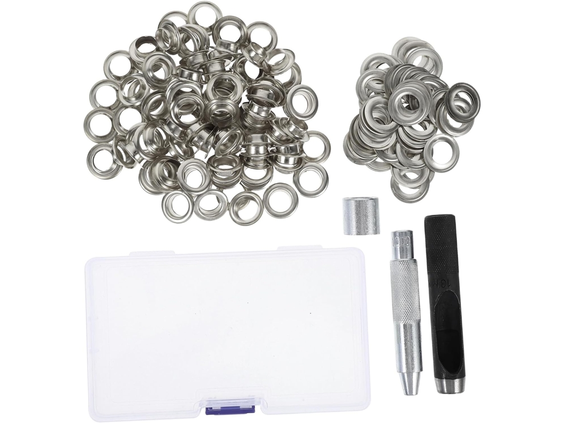 Kit Com 100 Conjuntos De Alicates Para Ilhós E Fivelas, Ideal Reparo