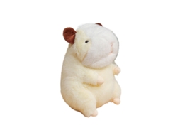 Porquinho da índia de Pelúcia Fofo com Roupa Trocável, Brinquedo Macio para Crianças, Marrom com Chapéu de Morango CHABERLU