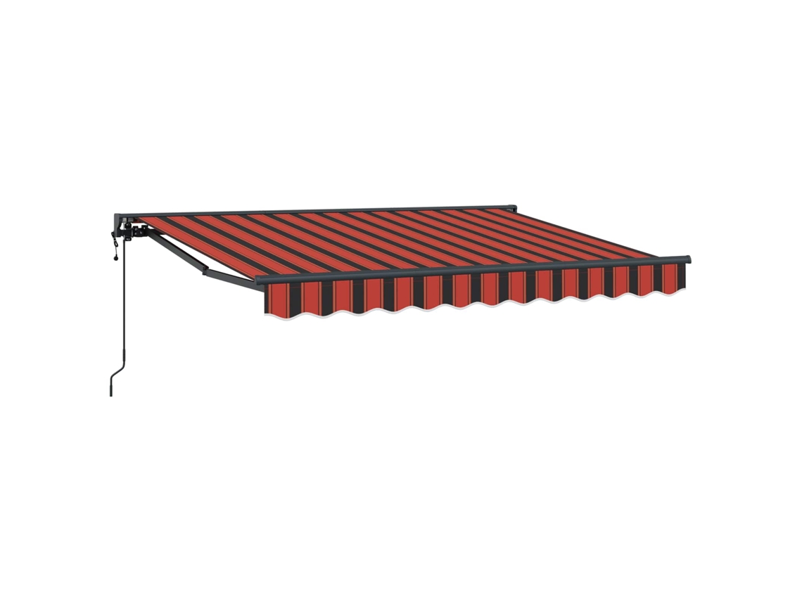 Conjunto 1 Toldo Retrátil Vidaxl Antracite Alumínio (3,5 X 2 M)