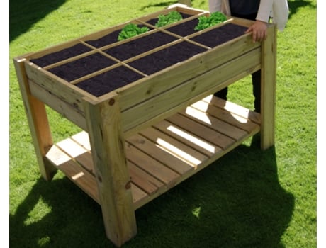 Mesa de Cultivo Profundo 20Cm VIDAHUERTO com Bandeja e Divisórias 120X80X80 Cm