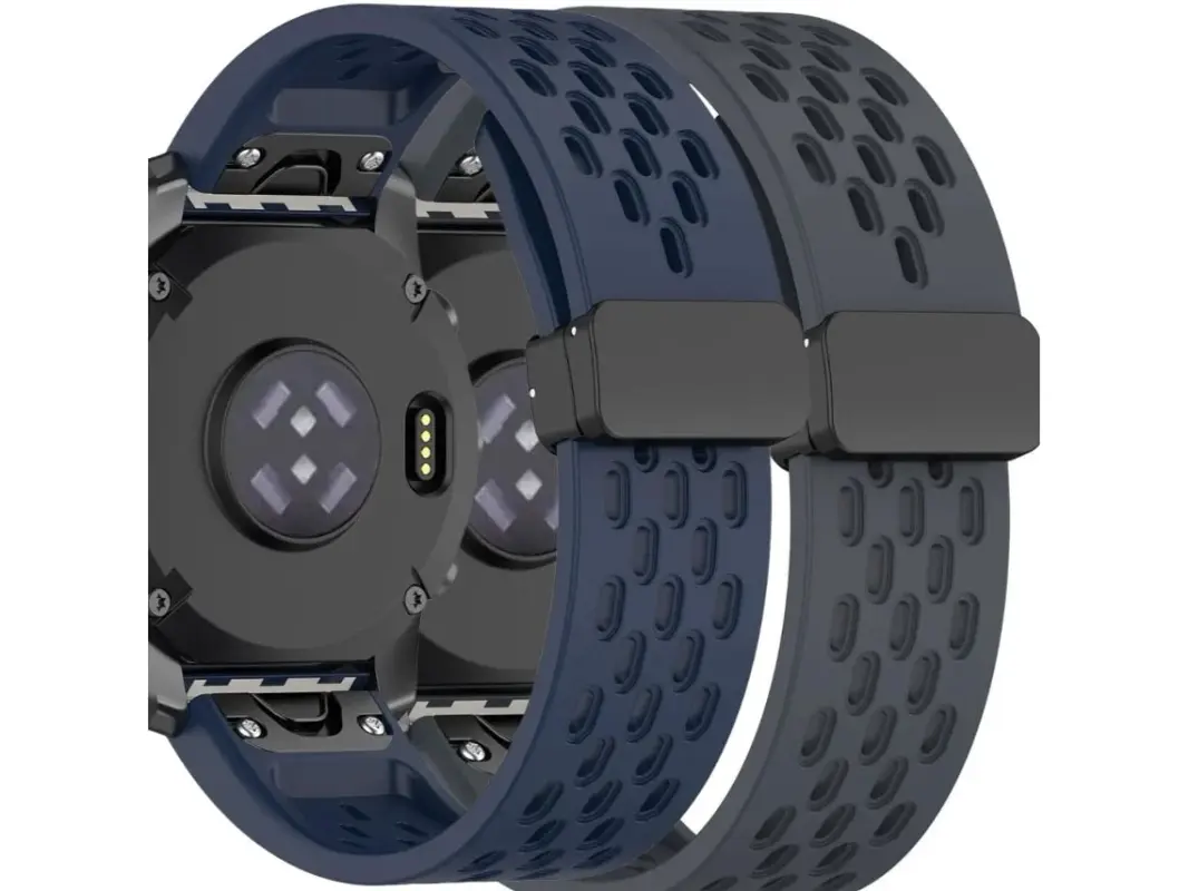 Pacote com 2 pulseiras Snapflow da Szsmart para Garmin Descent Mk2 Azul e Cinza