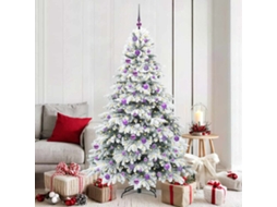 Vidaxl Árvore De Natal Artificial Com 300 Leds Branco 180 Cm Pe E Pvc