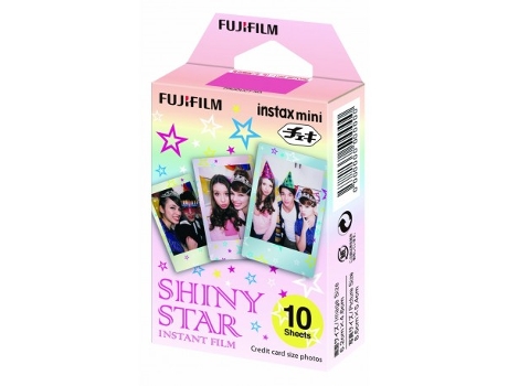 Carga FUJIFILM Colorfilm Instax Mini Shiny Star (10 folhas) — Compatibilidade: Fujifilm Instax Mini