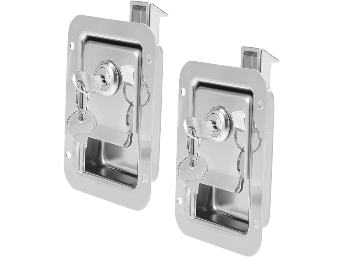 Conjunto de 2 Travas de Aço para Paletes, para Caixa de Ferramentas e Porta-Ferramentas.