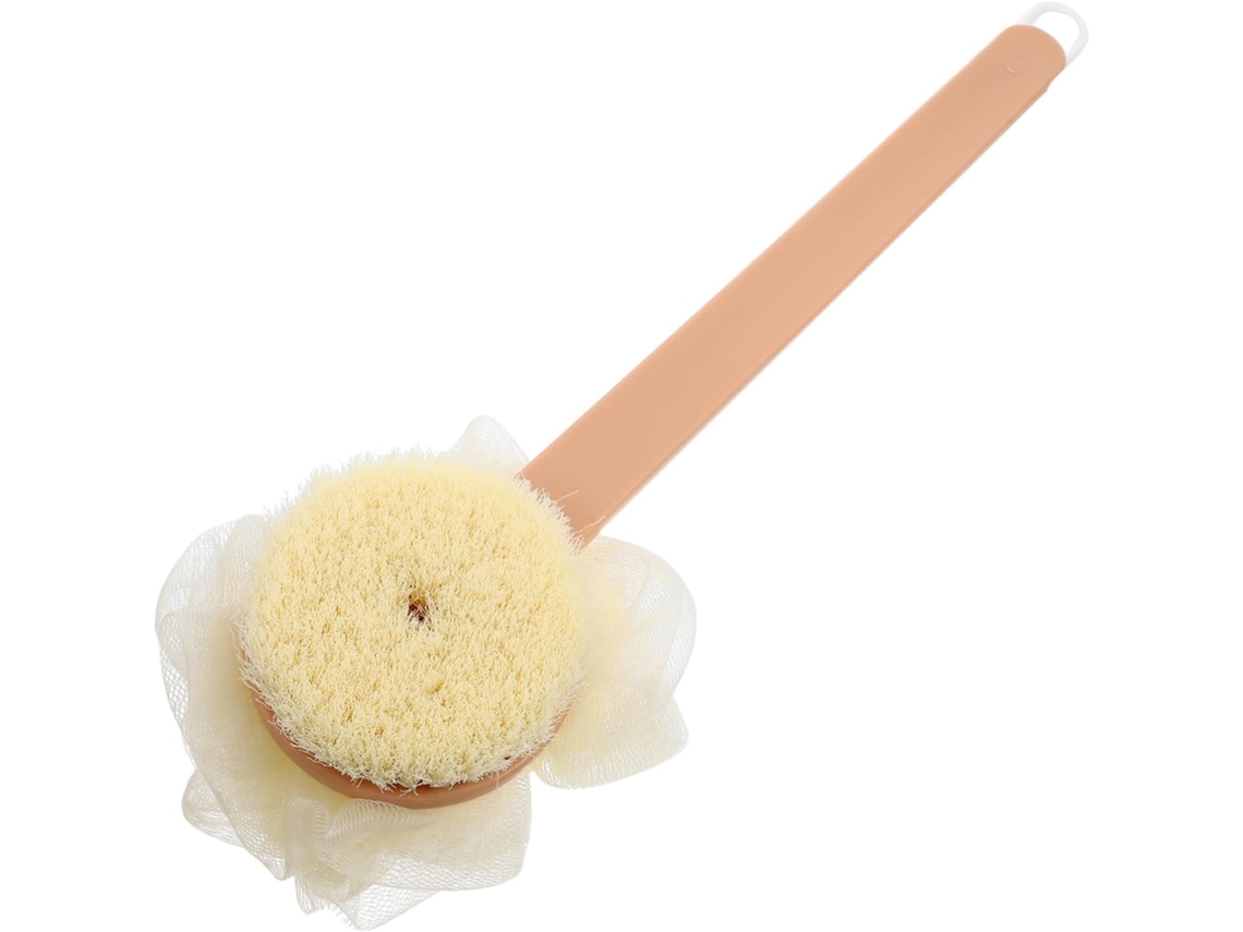 Escova De Banho Plafope Com Cabo Longo Para Limpeza Profunda Do Corpo, Esponja Esfoliante Para Chuveiro E Banheiro