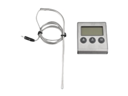 Termômetro Digital de Churrasco com Cronômetro para Carne, Sonda de 19,3cm LCD