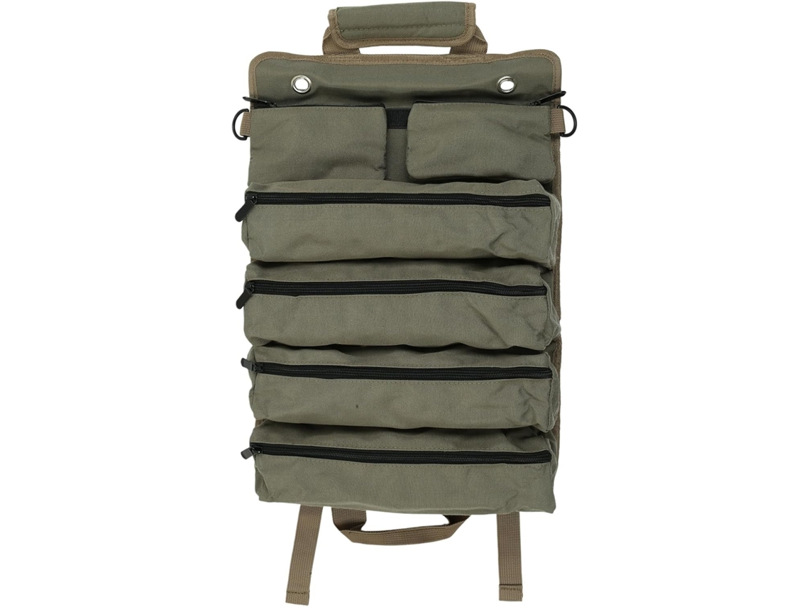 Organizadores de ferramentas enroláveis com 2 bolsas removíveis, suportes para armazenamento de ferramentas masculino