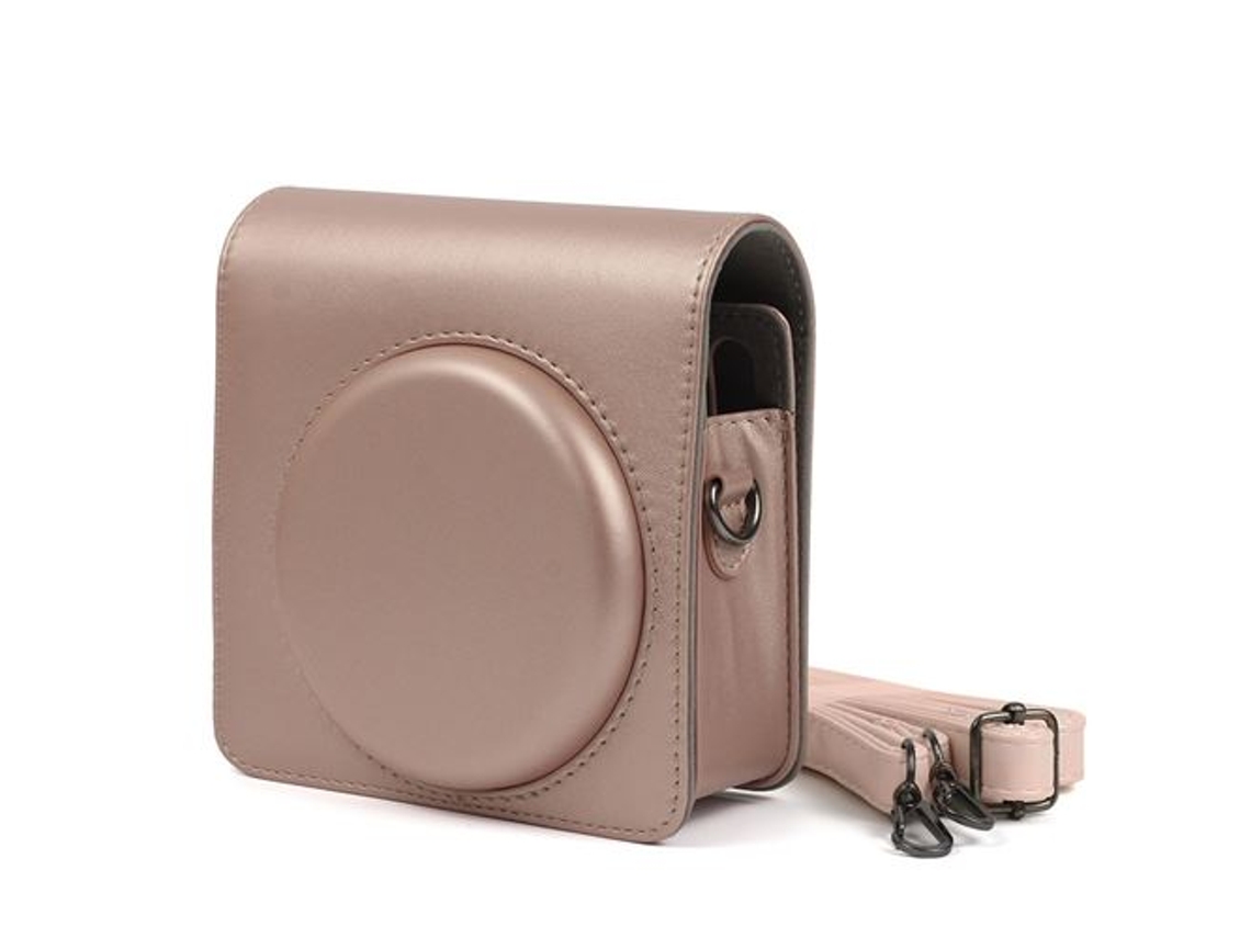 Capa Protetora De Couro Pu Compatível Com Fujifilm Instax Square Sq6 Rosa Brilvibera