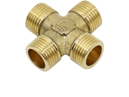 Adaptador para conector de jardim, cruzado 1/2" cobre | S/MARCA