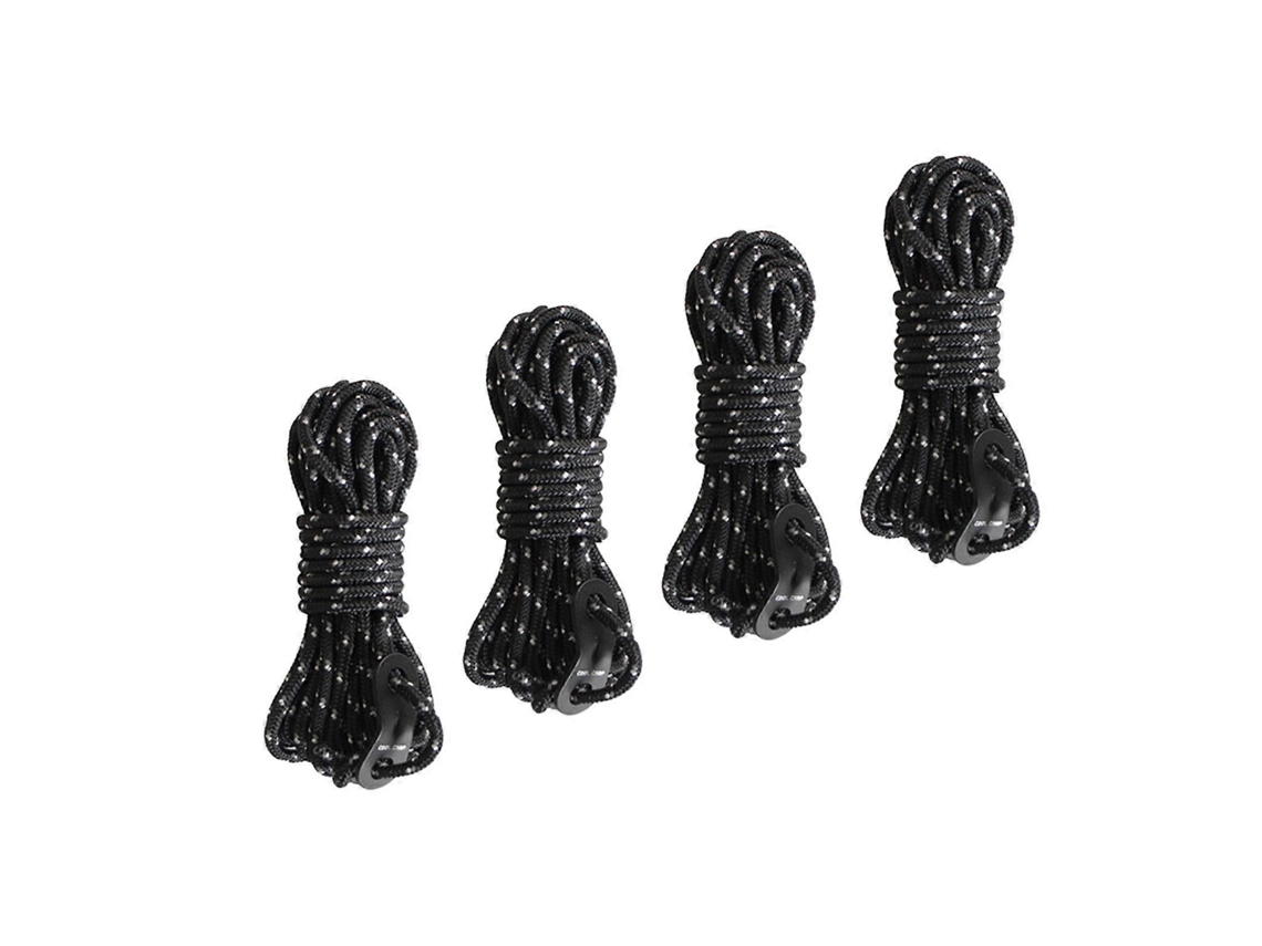 Conjunto de 4 Cordas Fixação para Barraca com Ajustador AQUAFORGE