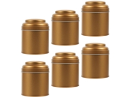 Conjunto De 6-potes Estanho Herméticos Fuoyloo Com Tampas, Recipientes Selados Para Armazenar Chá, Café, Doces E