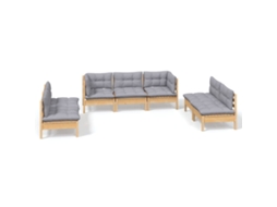 Garden Lounge Set, Garden Lounge Sets Vidaxl Cinzeto Madeira De Pinho (n/a)
