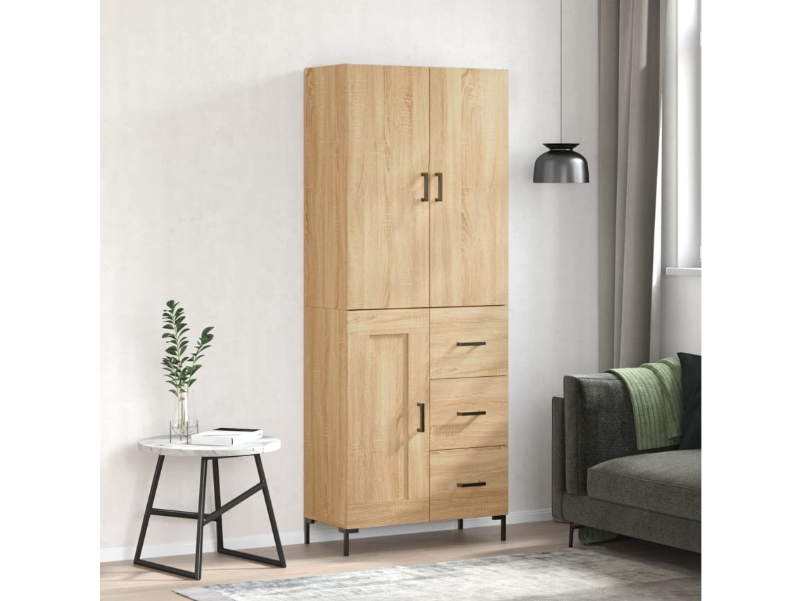 Vidaxl Armário Alto 69,5x34x180 Cm Derivados De Madeira Cor Sonoma