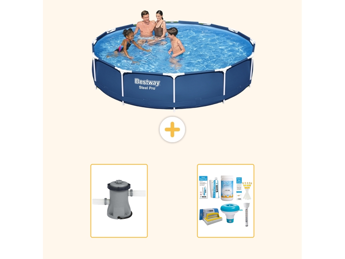 Bestway Piscina Bestway Steel Pro Redonda - 366x76 Cm - 3-peças S22310