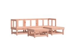 Maison Exclusive - 5 Pcs Conjunto Lounge De Jardim Madeira De Douglas Maciça
