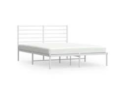 Bed Frame, Bed Frames Vidaxl Branco Aço (150 X 200 Cm)