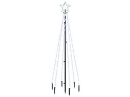 Árvore de natal com espigão VIDAXL Branco