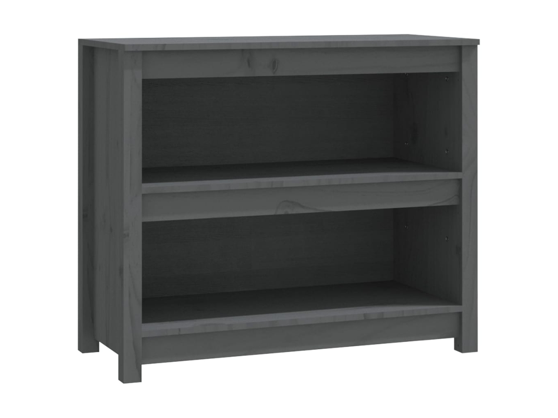 Estante 80x35x68 Cm Madeira de Pinho Maciça Cinza MAISON EXCLUSIVE