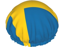 Touca De Banho Tamanho Único Reutilizável, Dupla Camada, Estampa Da Bandeira Sueca Touca De Banho Com Elástico Essencial
