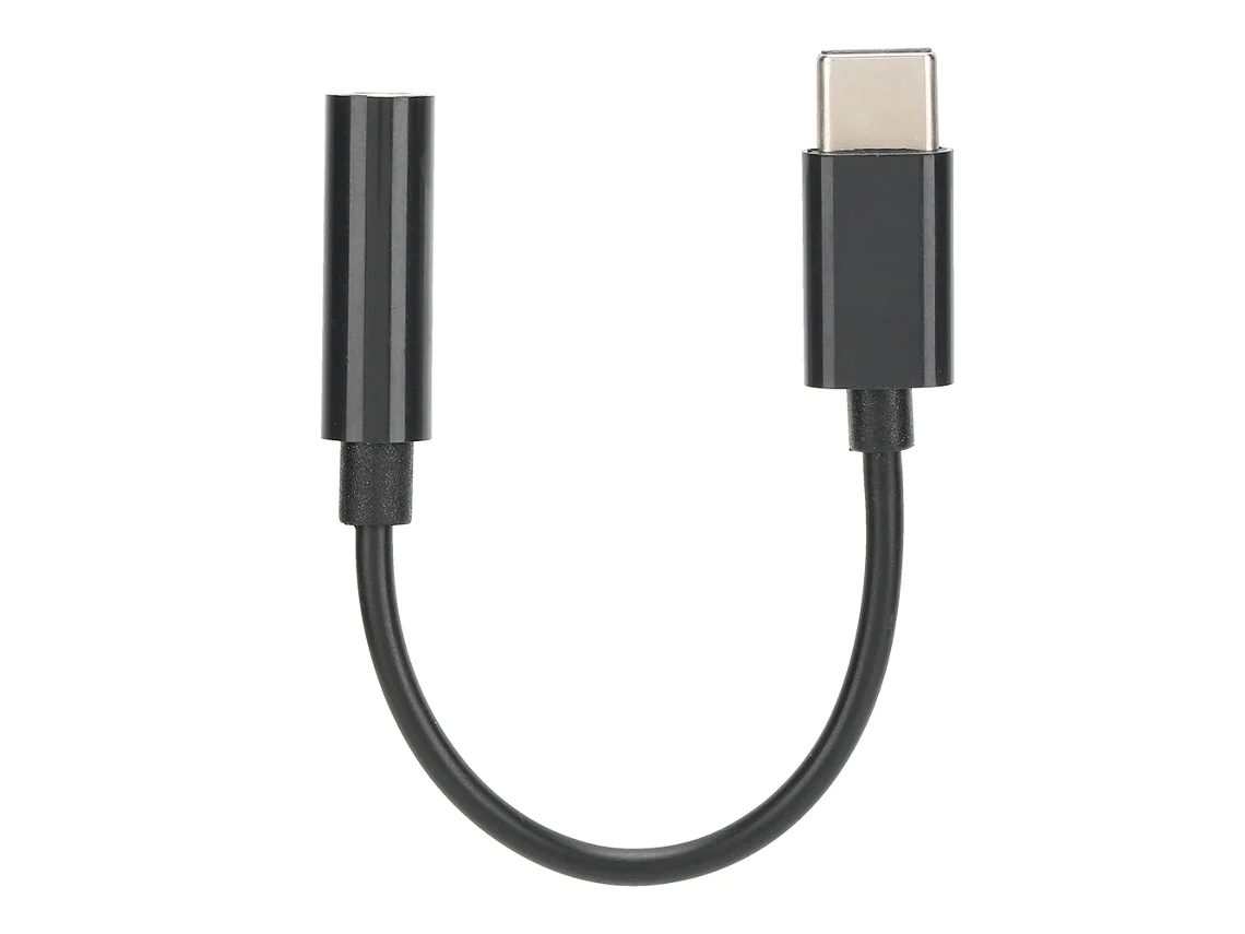 Aetheria adaptador Usb c Type C para 3.5mm Jack de Áudio Earphone Headphone Preto