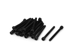Parafusos de Cabeça Sextavada Interna M5x 55mm com Rosca Completa, Pretos, Pac. 25 Unid CHABERLU