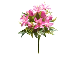 Laxiscreed Flores Artificiais Tulipa Rosa De 39 Cm Para Decoração De Casa E Memória