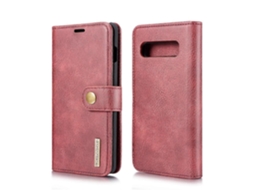Capa De Couro Magnética Destacável Crazy Horse Texture Flip Dg.ming Para Samsung Galaxy S10 Plus, Com Suporte, Compartimentos Para Cartões E Carteira
