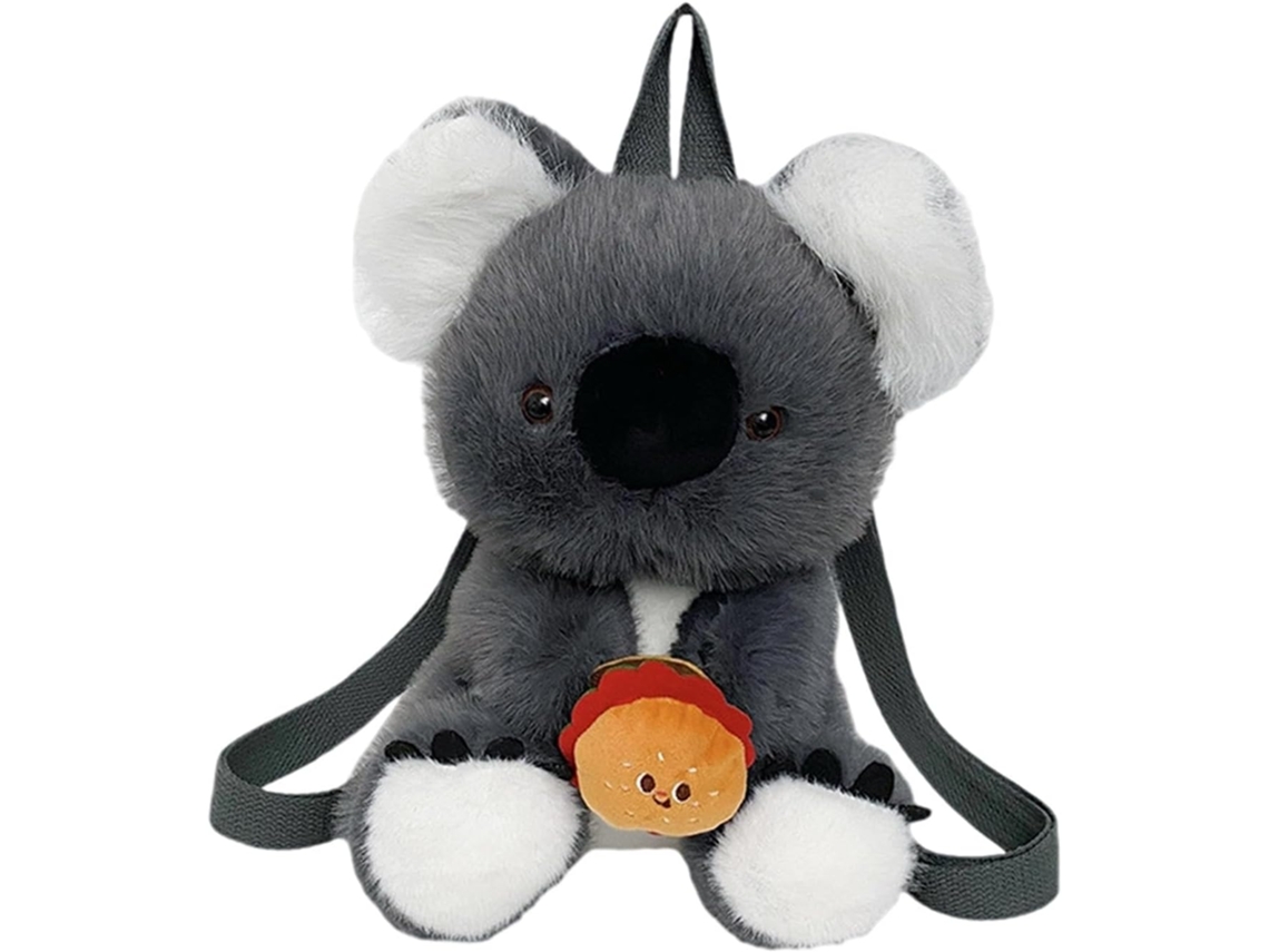 Mochila Pelúcia Koala, Bolsa Ombro Inovadora Com Compartimentos Alças Ajustáveis, Ideal Para Meninas Usarem